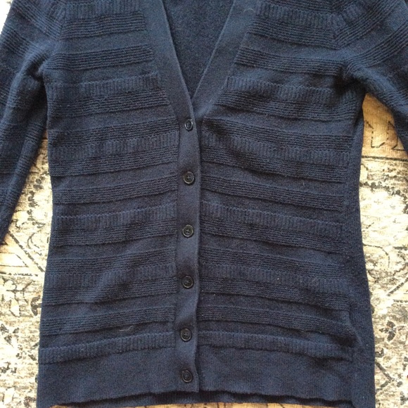 Tommy Hilfiger navy blue cardigan sweater - Picture 3 of 4